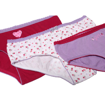 COTTON STRETCH PACK OF 3 PENTIES FOR GIRLS BY OAKS